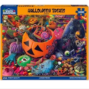 🧩 Jigsaw Puzzle 1000 pieces by White Mountain "Halloween Treats" 🎃 🍭🍬 🧩